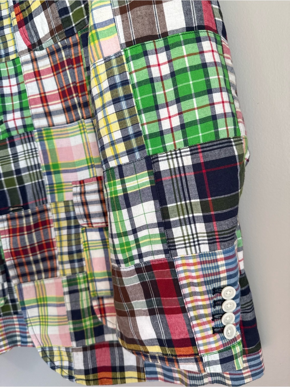 Polo by Ralph Lauren Patchwork Plaid Sport Madras Blazer - Size Large - Picture 6 of 15